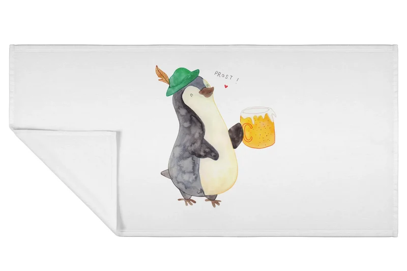 Handtuch Pinguin Bier