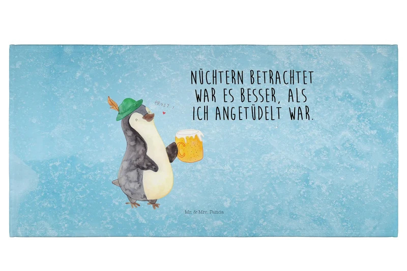 Handtuch Pinguin Bier