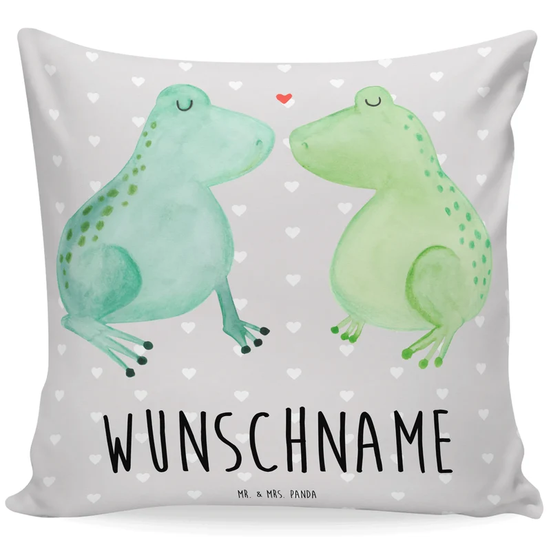 Personalisiertes Kissen Frosch Liebe
