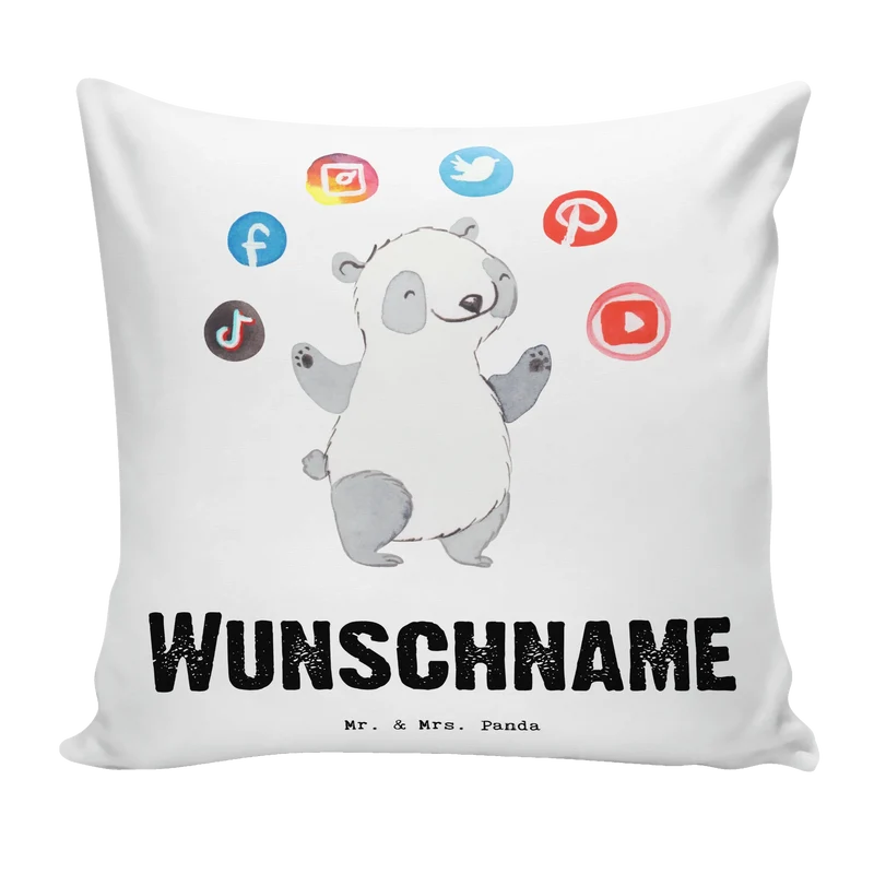 Personalisiertes Kissen PR Manager Herz