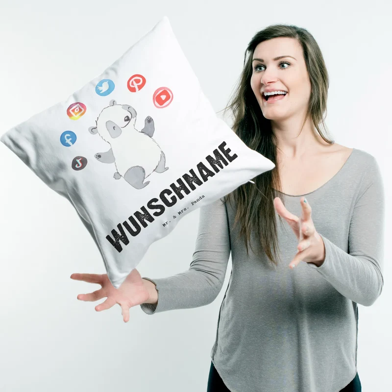 Personalisiertes Kissen PR Manager Herz