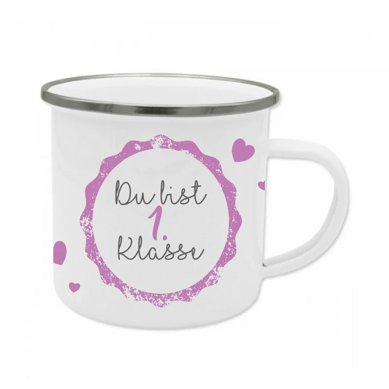 Tasse "Du bist 1. Klasse" zur Einschulung | Geschenk zum Schulbeginn für Jungen u. Mädchen | Kreative Geschenkidee zum Schulstart | 2 Farbvarianten zur Auswahl