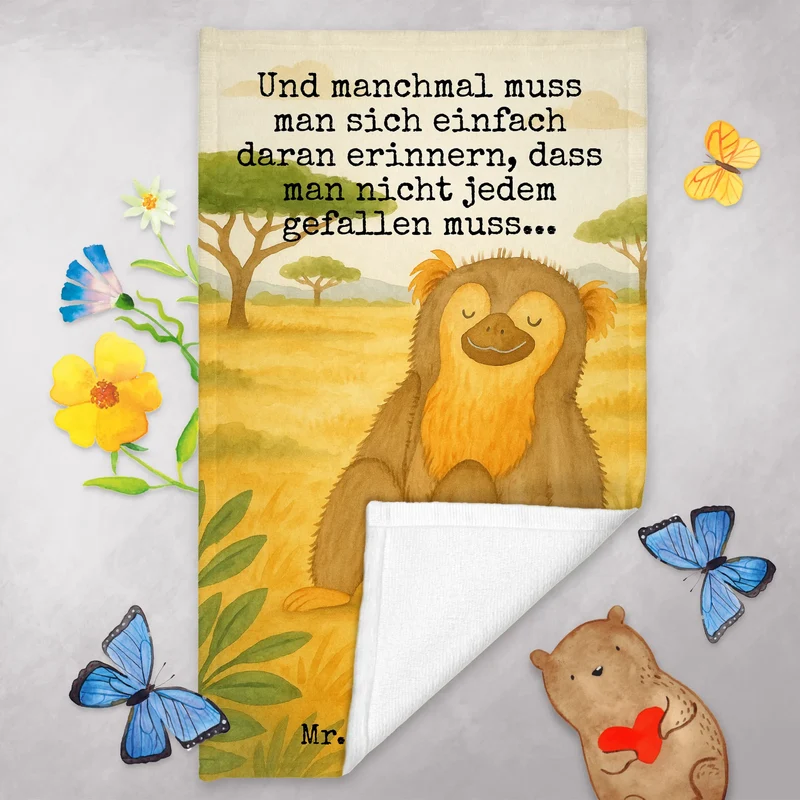 Gästehandtuch Affe Design