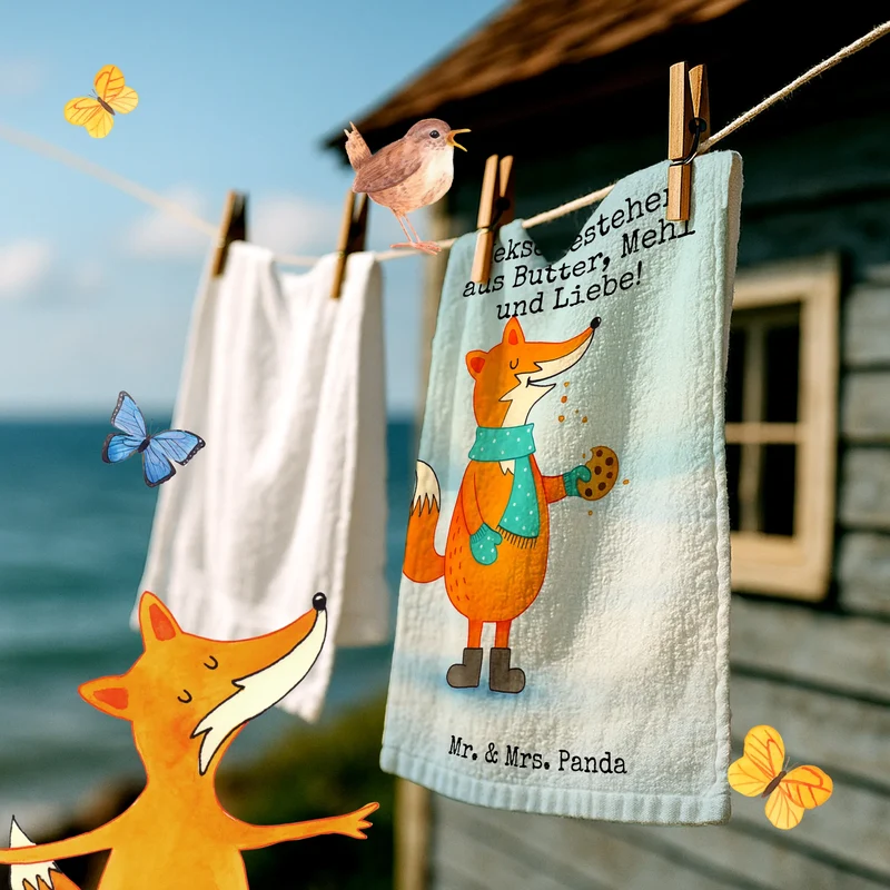 Gästehandtuch Fuchs Keks Design