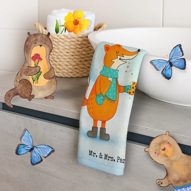 Gästehandtuch Fuchs Keks Design