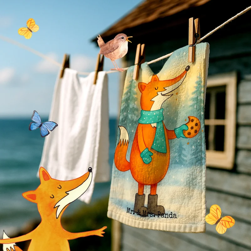 Gästehandtuch Fuchs Keks Design