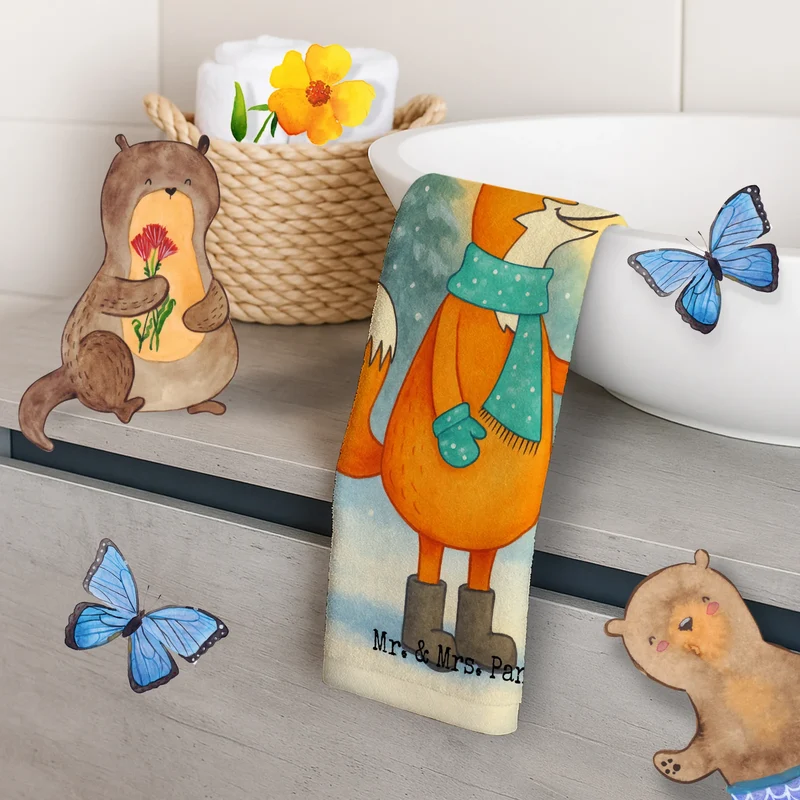 Gästehandtuch Fuchs Keks Design