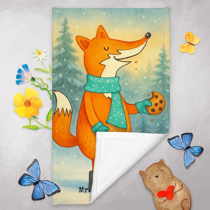 Gästehandtuch Fuchs Keks Design