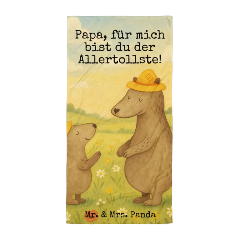 XL Badehandtuch Bären mit Hut Design