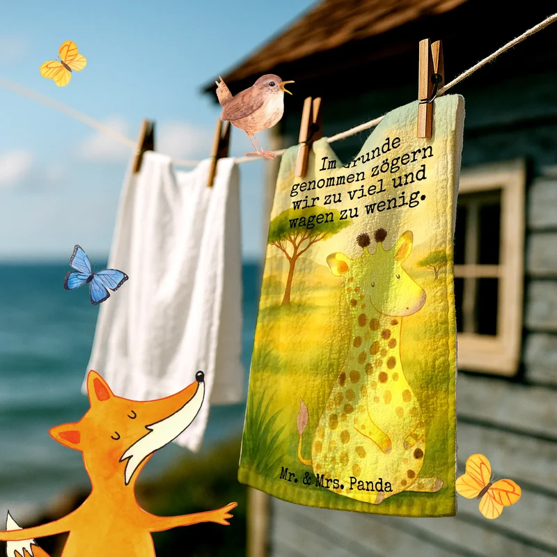Gästehandtuch Giraffe Zufrieden Design