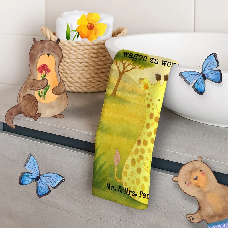 Gästehandtuch Giraffe Zufrieden Design