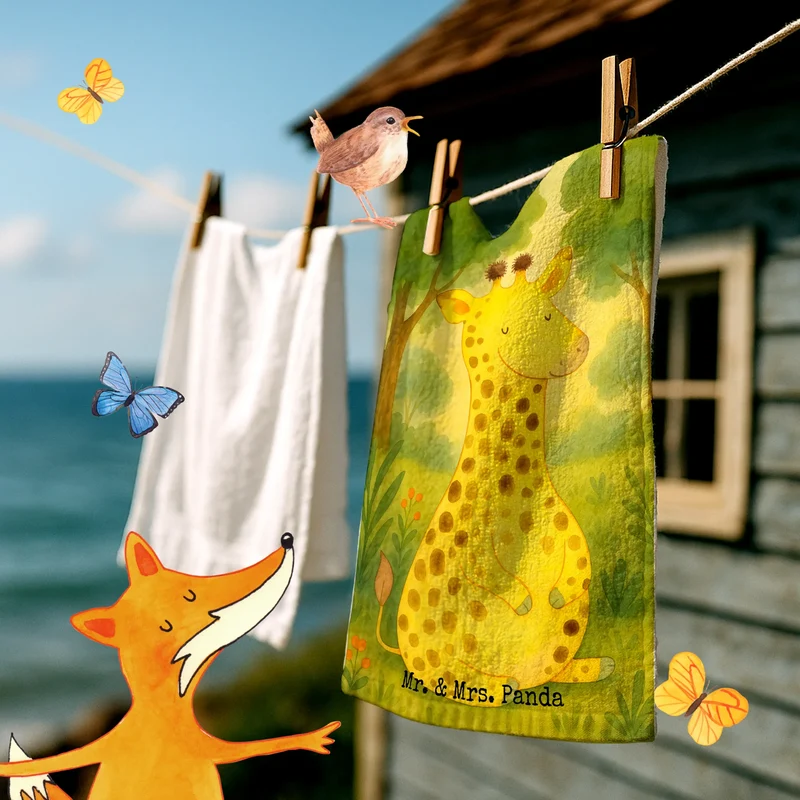 Gästehandtuch Giraffe Zufrieden Design