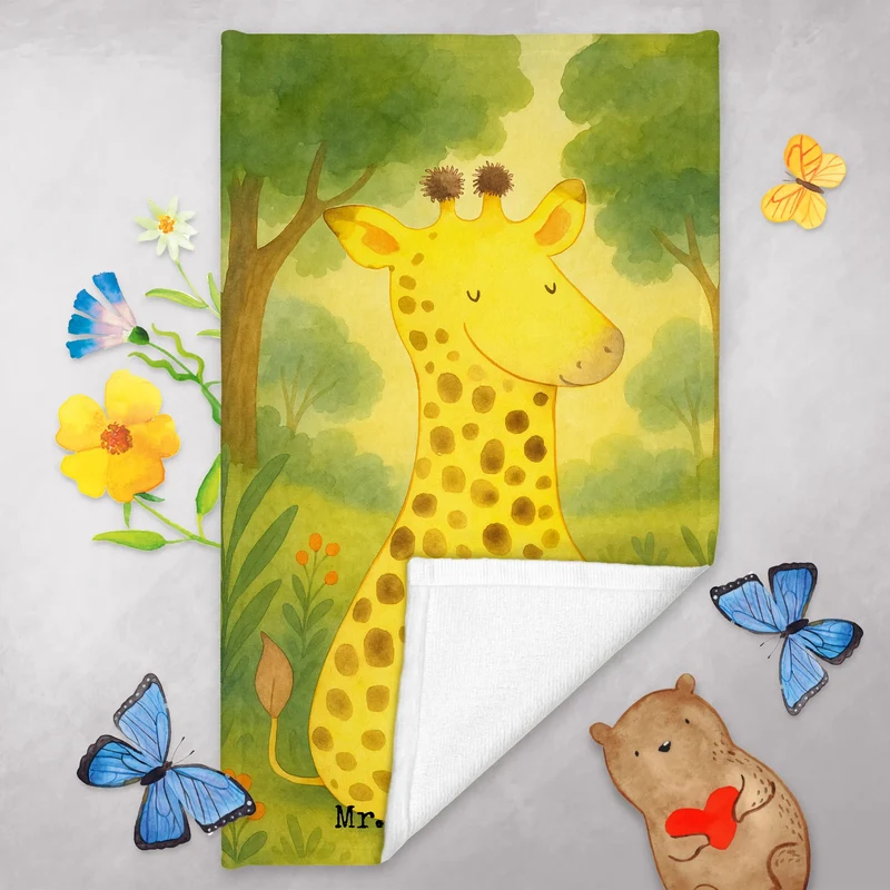 Gästehandtuch Giraffe Zufrieden Design
