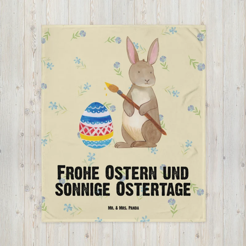 Babydecke Hase Eier Malen