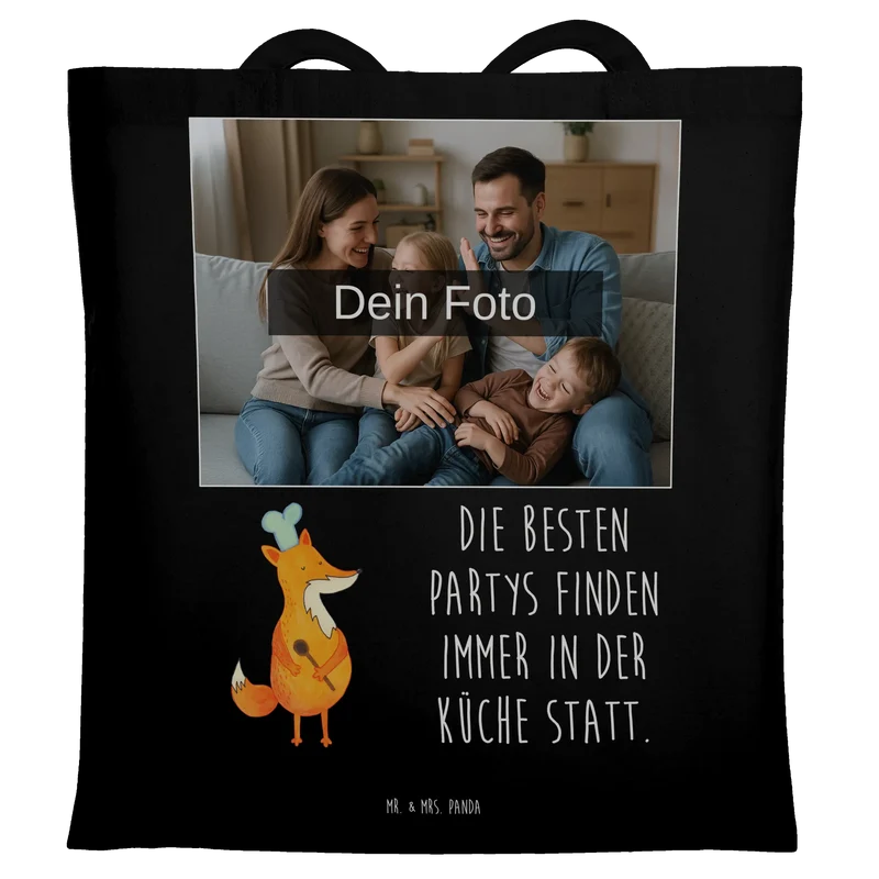 Personalisierte Foto Tragetasche Fuchs Koch