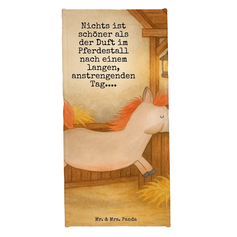 Badehandtuch Pferd Springen Design