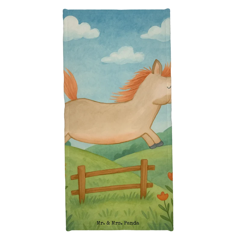 Badehandtuch Pferd Springen Design