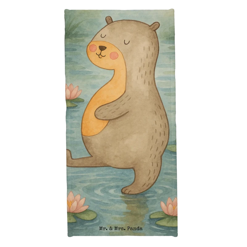 Badehandtuch Otter Bauch Design