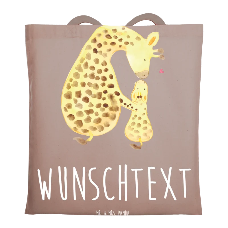Personalisierte Foto Tragetasche Giraffe Kind