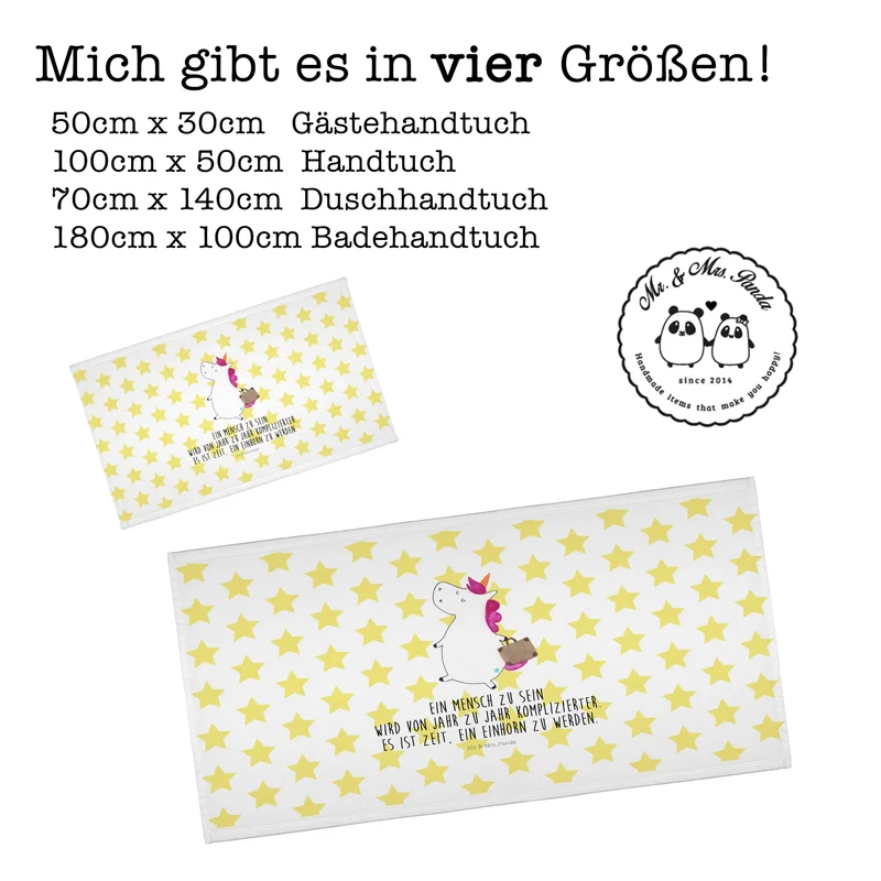 Handtuch Einhorn Koffer