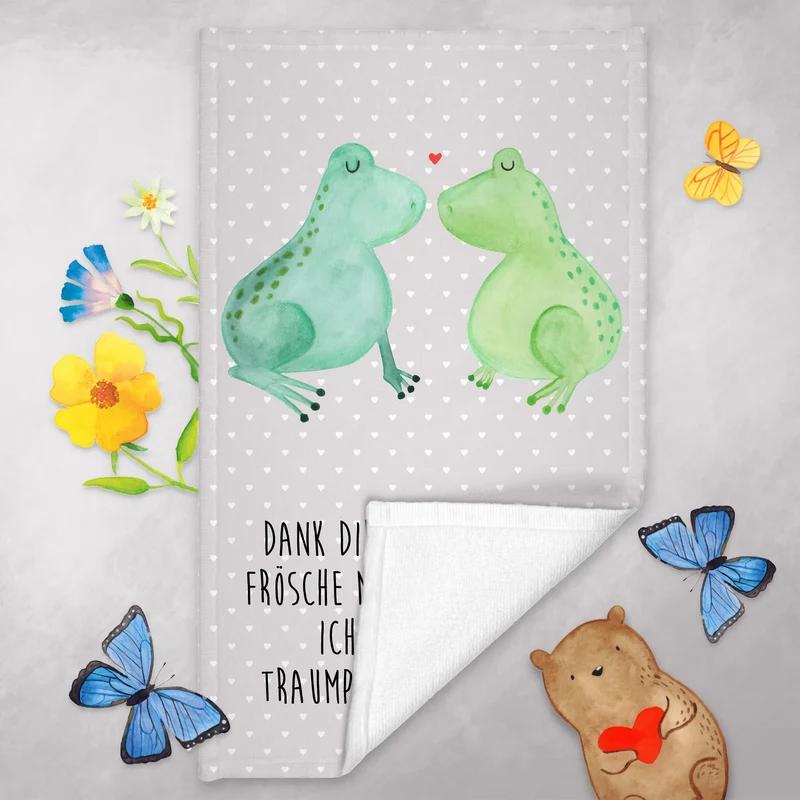 Gästehandtuch Frosch Liebe