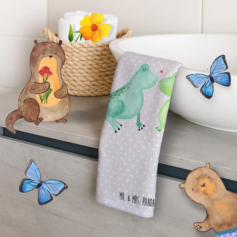 Gästehandtuch Frosch Liebe