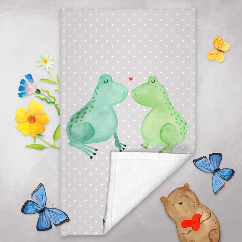 Gästehandtuch Frosch Liebe
