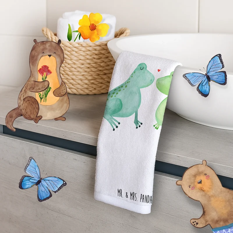Gästehandtuch Frosch Liebe