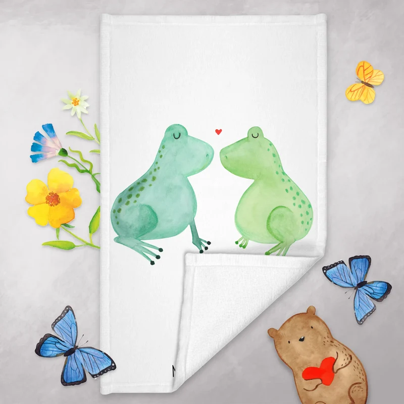 Gästehandtuch Frosch Liebe