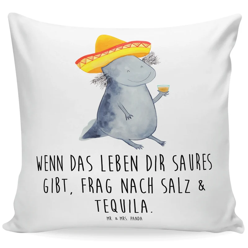 40x40 Kissen Axolotl Tequila