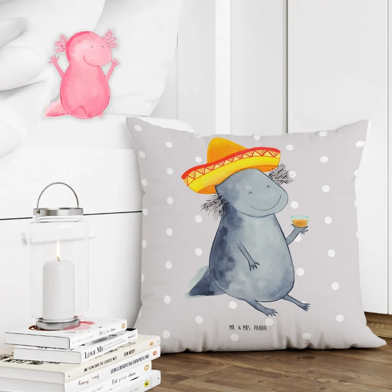 40x40 Kissen Axolotl Tequila