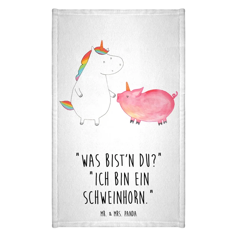Gästehandtuch Einhorn Schwein