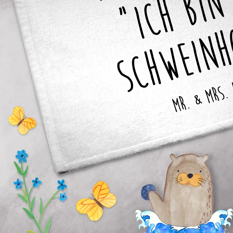 Gästehandtuch Einhorn Schwein