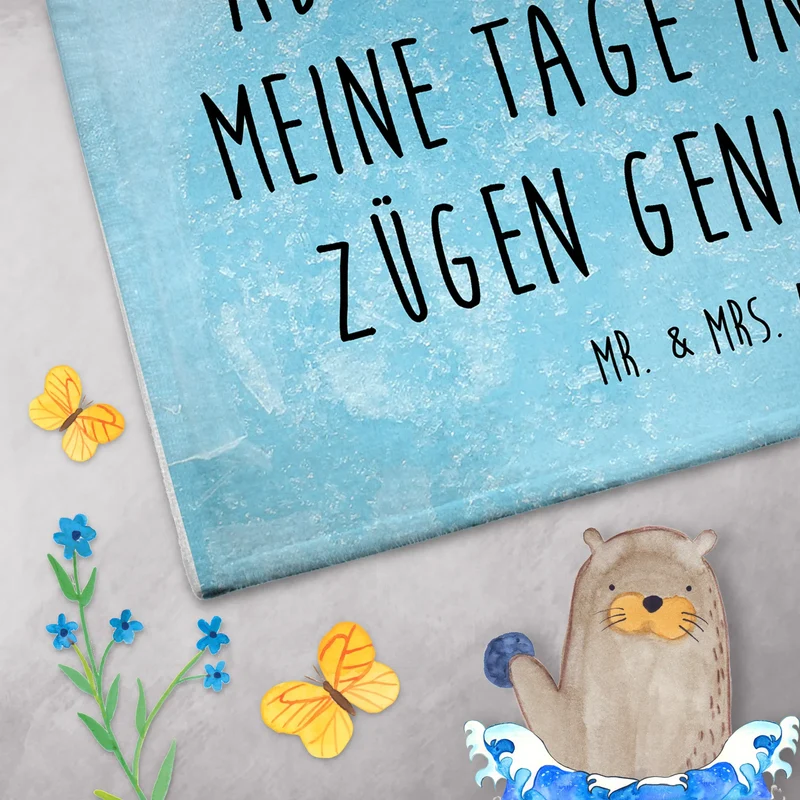 Gästehandtuch Pinguin Angelboot