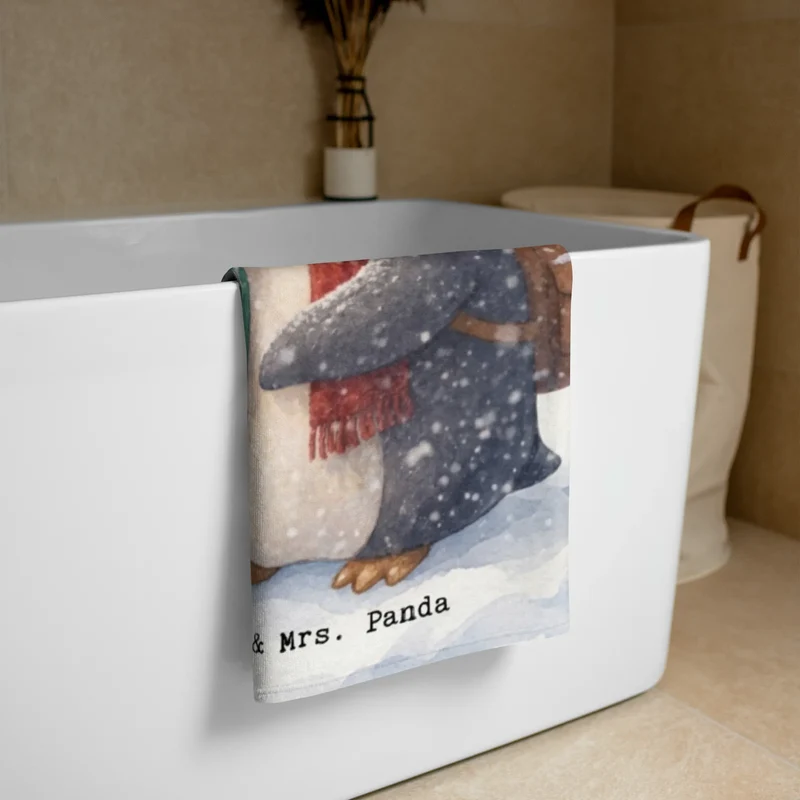 XL Badehandtuch Pinguin Winter Pommes Design