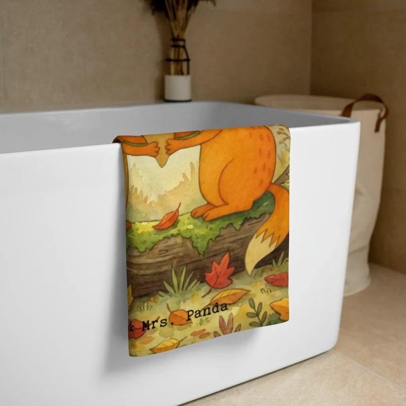 XL Badehandtuch Füchse Liebe Pommes Design