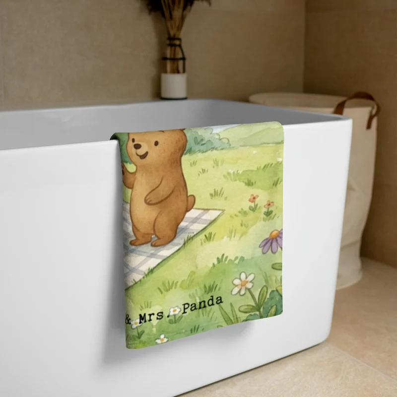 XL Badehandtuch Bär Kind Pommes Design