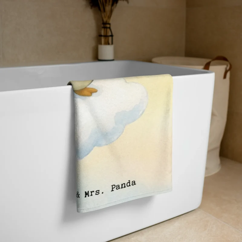 XL Badehandtuch Pinguin Engel Pommes Design