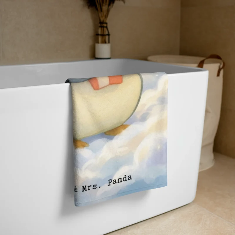 XL Badehandtuch Pinguin Engel Pommes Design