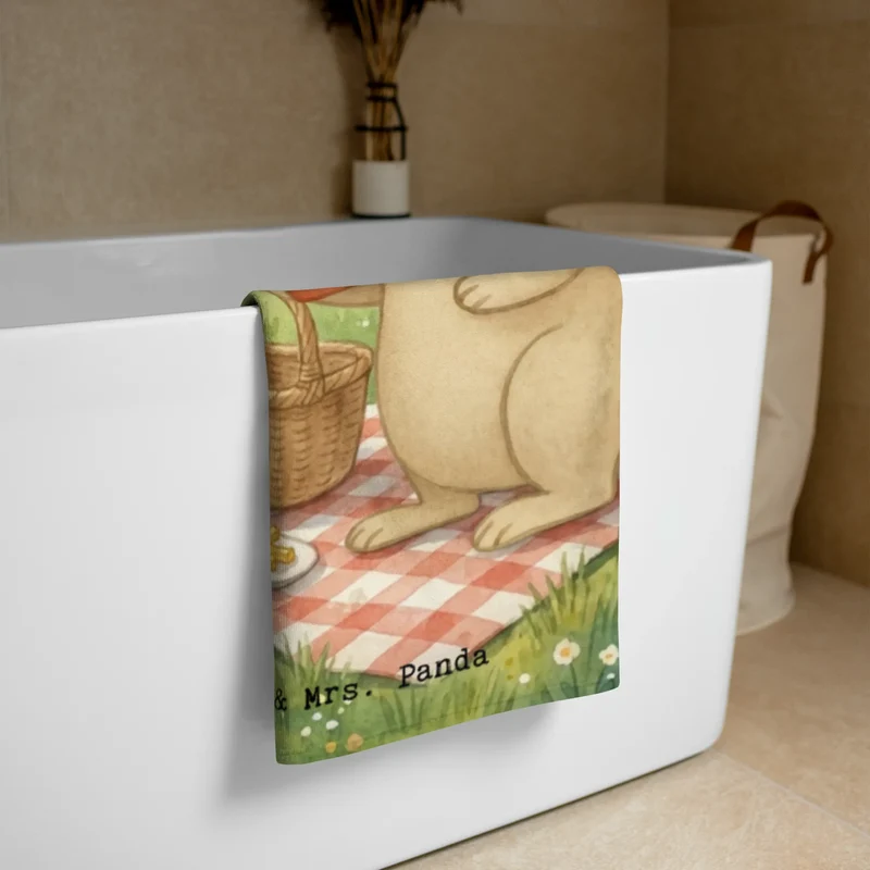 XL Badehandtuch Hase Pommes Design