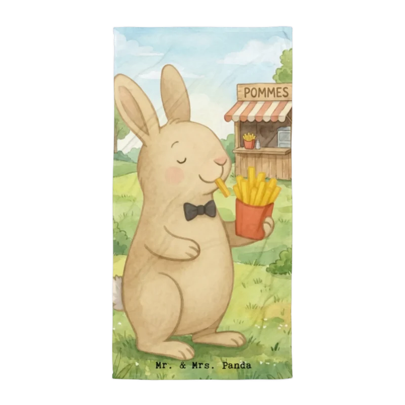 XL Badehandtuch Hase Pommes Design