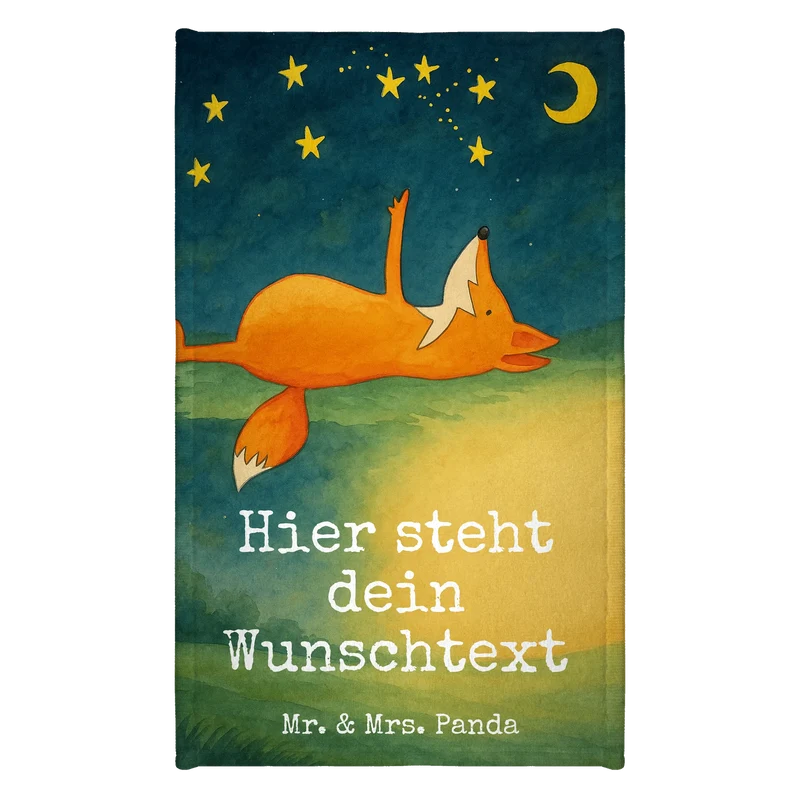 Personalisiertes Gästehandtuch Fuchs Sterne Design
