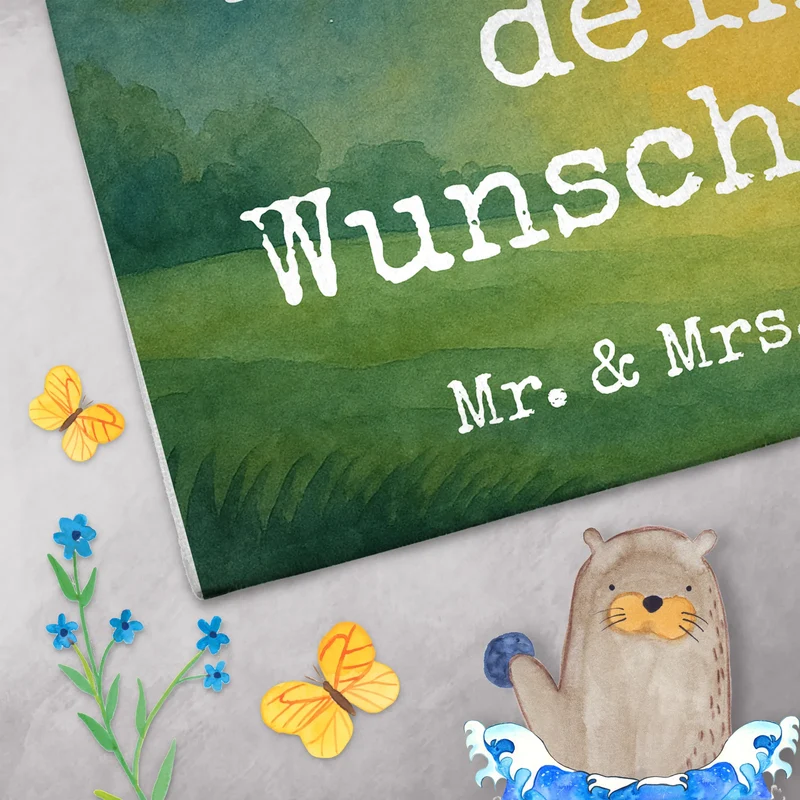 Personalisiertes Gästehandtuch Fuchs Sterne Design