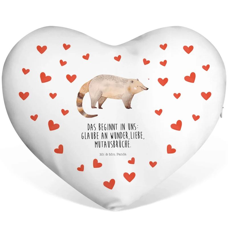 Herzkissen Nasenbär