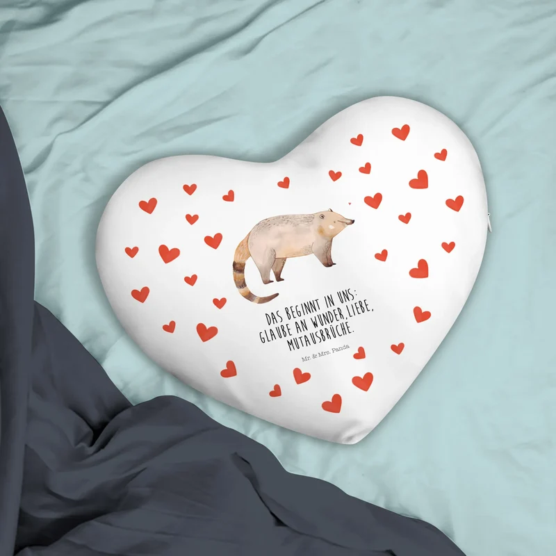 Herzkissen Nasenbär