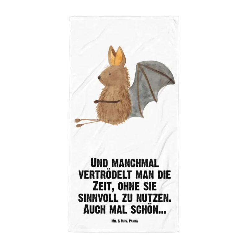 XL Badehandtuch Fledermaus Sitzen