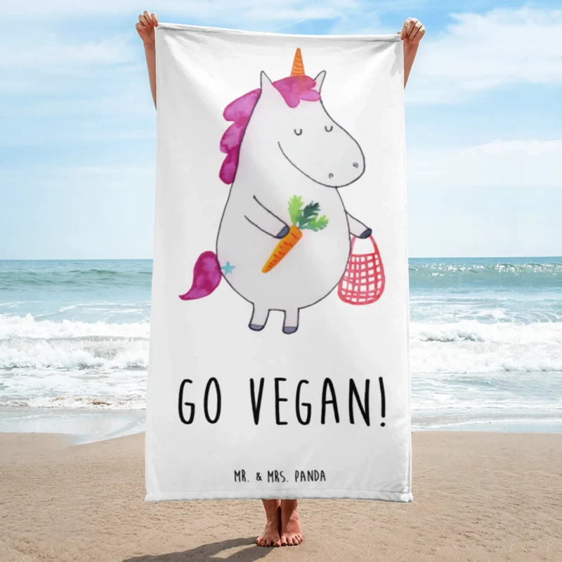 XL Badehandtuch Einhorn Vegan