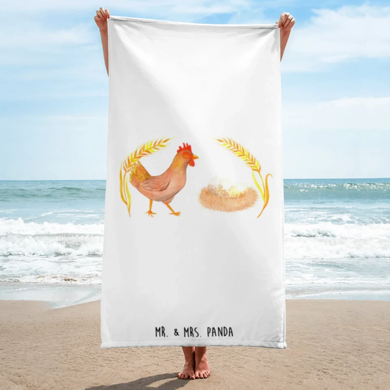 XL Badehandtuch Huhn Stolz