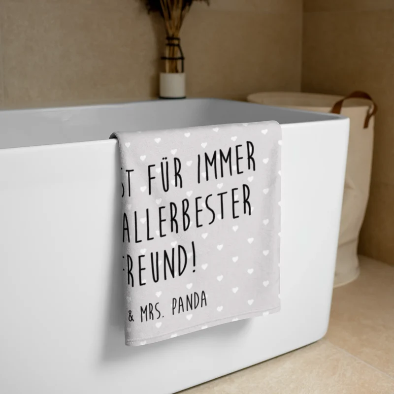 XL Badehandtuch Bär und Hase Umarmen