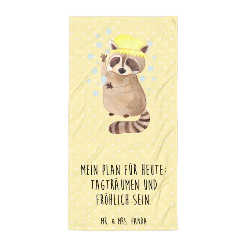 XL Badehandtuch Waschbär